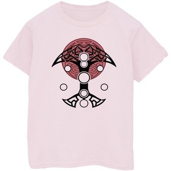 Abbigliamento Donna T-shirts a maniche lunghe Marvel Thor Love And Thunder Circles Rosso