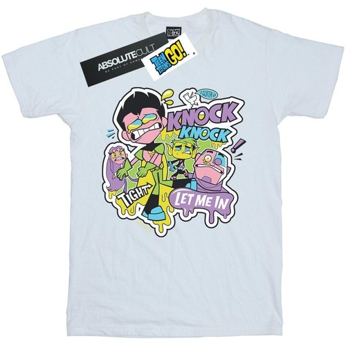 Abbigliamento Donna T-shirts a maniche lunghe Dc Comics Teen Titans Go Knock Knock Bianco