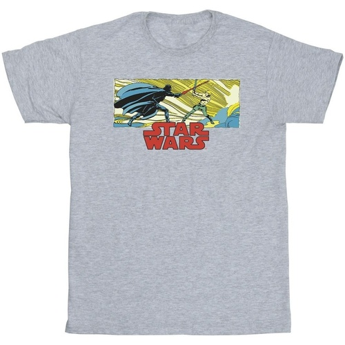Abbigliamento Uomo T-shirts a maniche lunghe Disney Comic Strip Luke And Vader Grigio