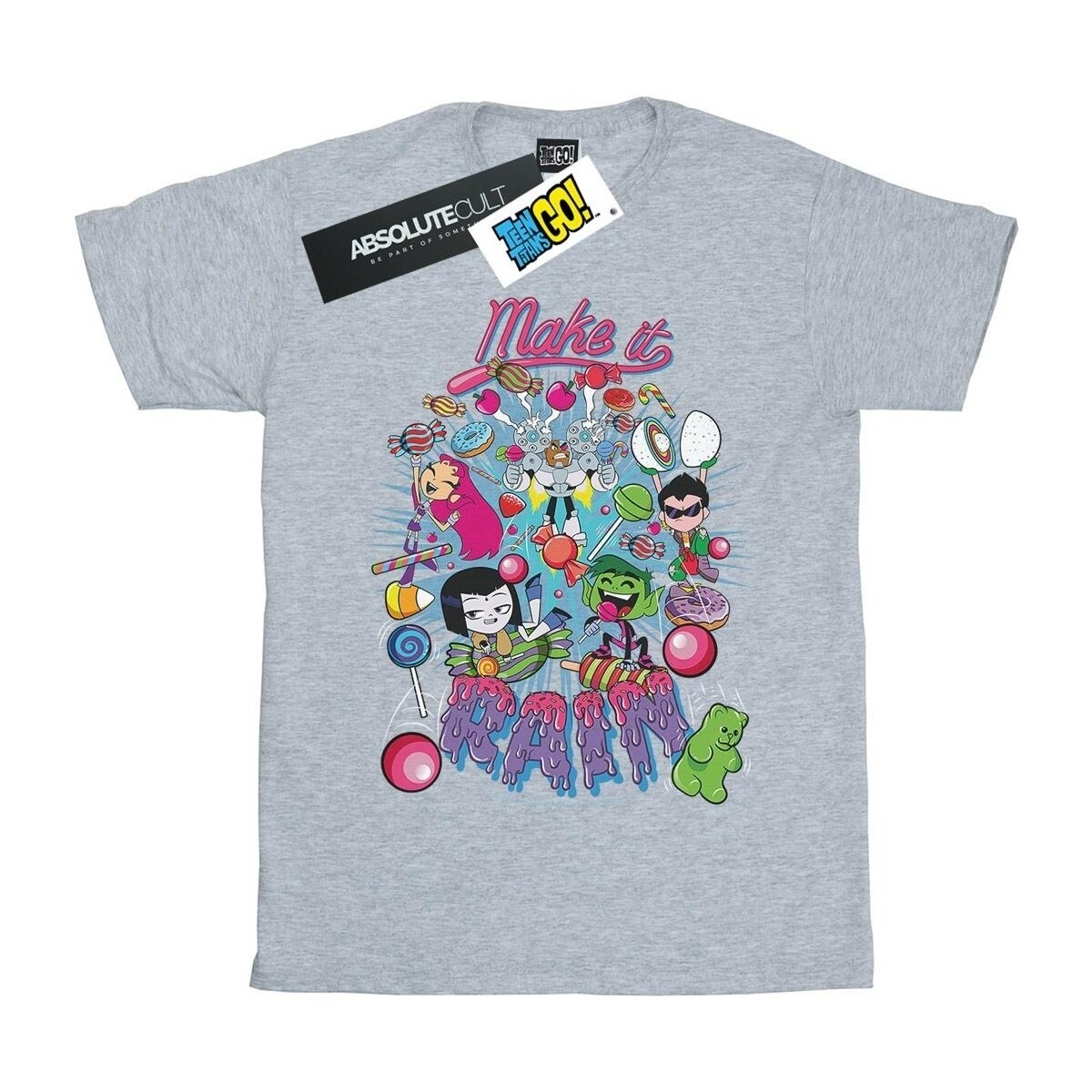 Abbigliamento Donna T-shirts a maniche lunghe Dc Comics Teen Titans Go Make It Rain Grigio