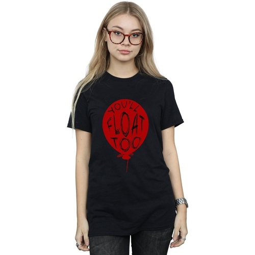 Abbigliamento Donna T-shirts a maniche lunghe It Pennywise You'll Float Too Nero