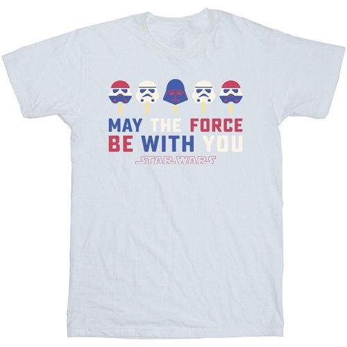 Abbigliamento Uomo T-shirts a maniche lunghe Star Wars: A New Hope BI46774 Bianco
