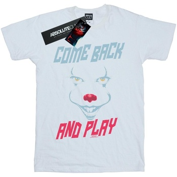 Abbigliamento Donna T-shirts a maniche lunghe It Chapter 2 Come Back And Play Bianco