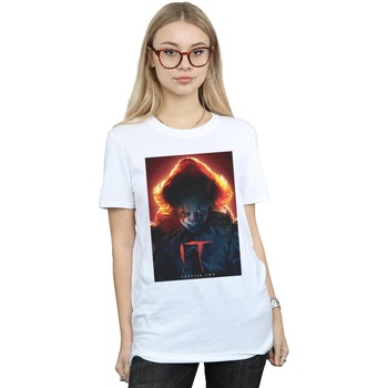 Abbigliamento Donna T-shirts a maniche lunghe It Chapter 2 Pennywise Poster Bianco
