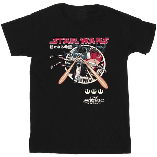 Abbigliamento Uomo T-shirts a maniche lunghe Disney Classic Luke Manga Nero