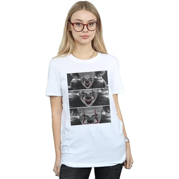 Abbigliamento Donna T-shirts a maniche lunghe It Chapter 2 Pennywise Photo Close-Up Bianco