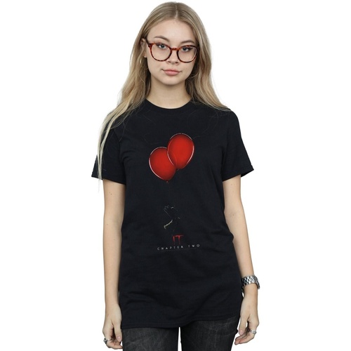 Abbigliamento Donna T-shirts a maniche lunghe It Chapter 2 Hand With Balloons Nero