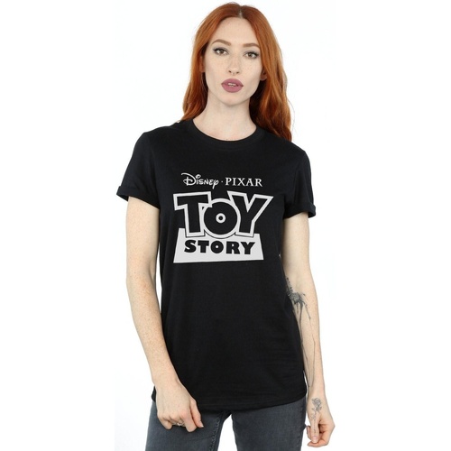 Abbigliamento Donna T-shirts a maniche lunghe Disney Toy Story Logo Outline Nero