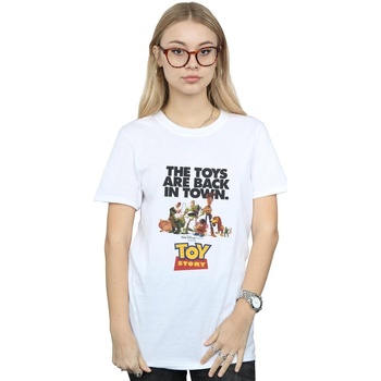 Abbigliamento Donna T-shirts a maniche lunghe Disney Toy Story Movie Poster Bianco