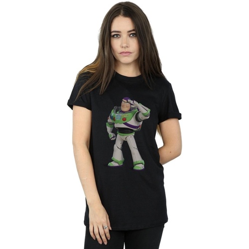 Abbigliamento Donna T-shirts a maniche lunghe Disney Toy Story Buzz Lightyear Standing Nero
