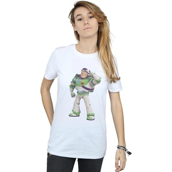 Abbigliamento Donna T-shirts a maniche lunghe Disney Toy Story Buzz Lightyear Standing Bianco