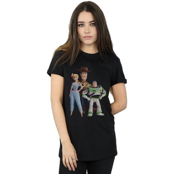 Abbigliamento Donna T-shirts a maniche lunghe Disney Toy Story 4 Woody Buzz and Bo Peep Nero