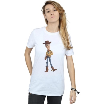 Abbigliamento Donna T-shirts a maniche lunghe Disney Toy Story 4 Sherrif Woody Bianco