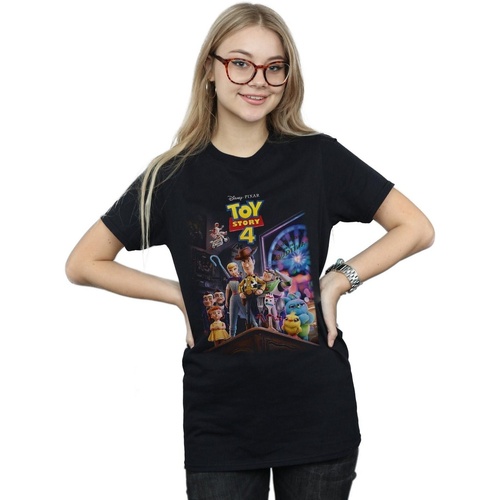 Abbigliamento Donna T-shirts a maniche lunghe Disney Toy Story 4 Crew Poster Nero