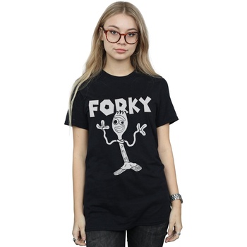 Abbigliamento Donna T-shirts a maniche lunghe Disney Toy Story 4 Forky Nero