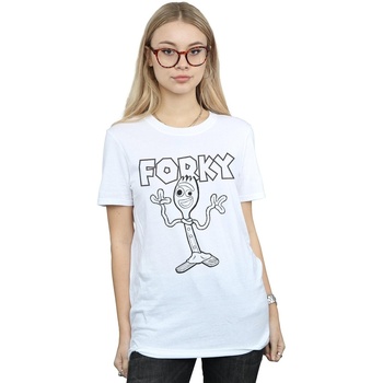 Abbigliamento Donna T-shirts a maniche lunghe Disney Toy Story 4 Forky Bianco