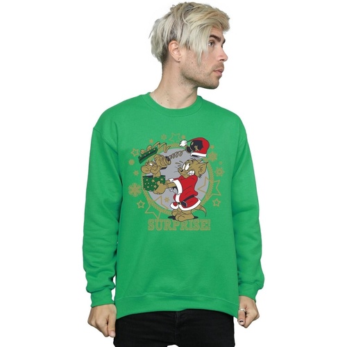 Abbigliamento Uomo Felpe Dessins Animés Christmas Surprise Verde