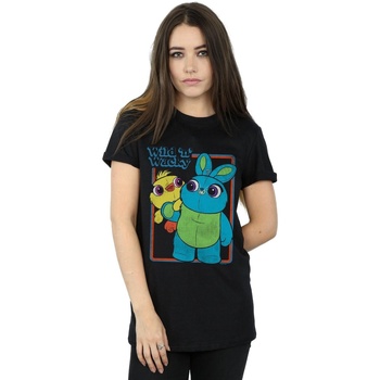 Abbigliamento Donna T-shirts a maniche lunghe Disney Toy Story 4 Duck And Bunny Wild And Wacky Nero
