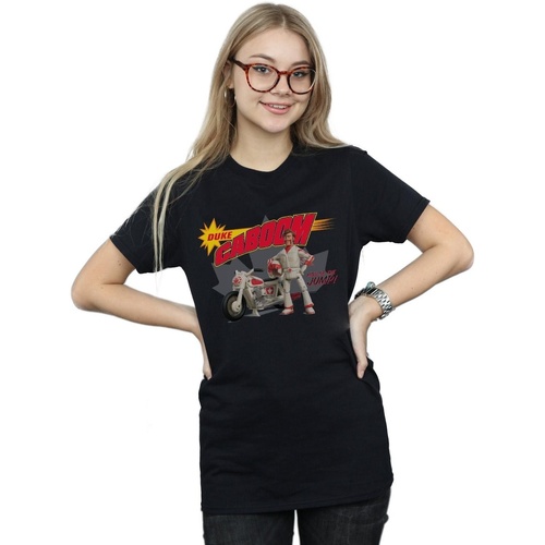 Abbigliamento Donna T-shirts a maniche lunghe Disney Toy Story 4 Duke Caboom King Of The Jump Nero