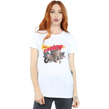 Abbigliamento Donna T-shirts a maniche lunghe Disney Toy Story 4 Duke Caboom King Of The Jump Bianco