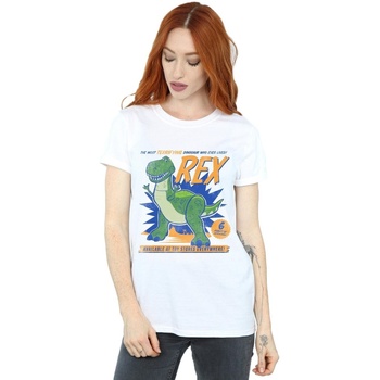 Abbigliamento Donna T-shirts a maniche lunghe Disney Toy Story 4 Rex Terrifying Dinosaur Bianco