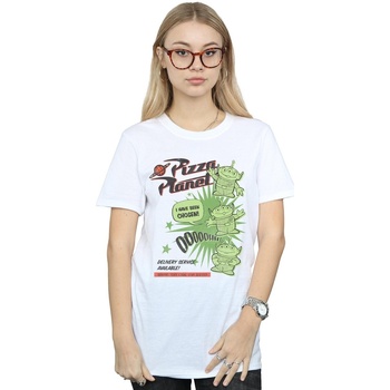 Abbigliamento Donna T-shirts a maniche lunghe Disney Toy Story 4 Pizza Planet Little Green Men Bianco