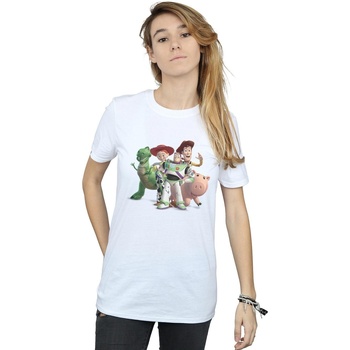 Abbigliamento Donna T-shirts a maniche lunghe Disney Toy Story 4 Group Bianco