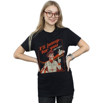 Abbigliamento Donna T-shirts a maniche lunghe Disney Toy Story 4 Duke I'll Jump For You Nero
