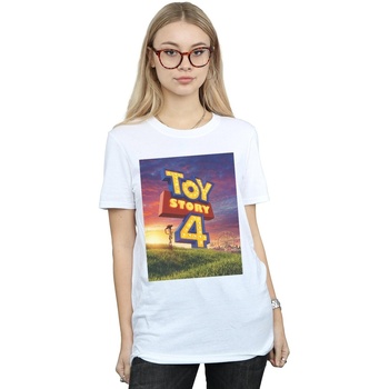 Abbigliamento Donna T-shirts a maniche lunghe Disney Toy Story 4 We Are Back Bianco