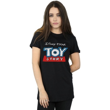 Abbigliamento Donna T-shirts a maniche lunghe Disney Toy Story Cartoon Logo Nero