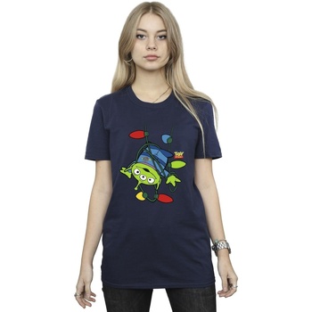 Abbigliamento Donna T-shirts a maniche lunghe Disney Toy Story Christmas Lights Aliens Blu