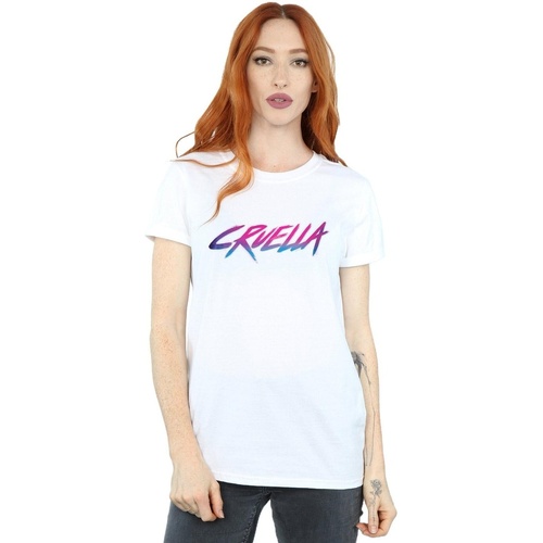 Abbigliamento Donna T-shirts a maniche lunghe Disney Rad Cruella Bianco