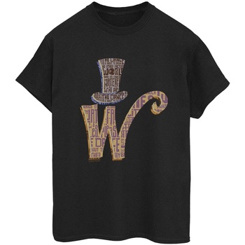 Abbigliamento Donna T-shirts a maniche lunghe Willy Wonka W Logo Hat Nero