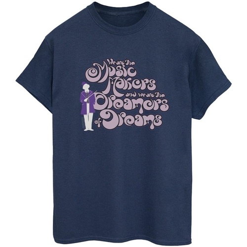 Abbigliamento Donna T-shirts a maniche lunghe Willy Wonka Dreamers Text Blu