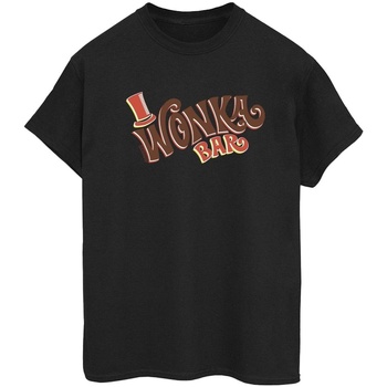 Abbigliamento Donna T-shirts a maniche lunghe Willy Wonka Bar Logo Nero
