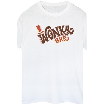 Abbigliamento Donna T-shirts a maniche lunghe Willy Wonka Bar Logo Bianco