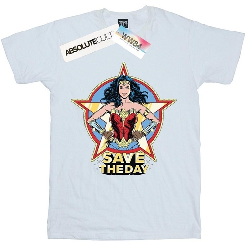 Abbigliamento Donna T-shirts a maniche lunghe Dc Comics Wonder Woman 84 Star Design Bianco