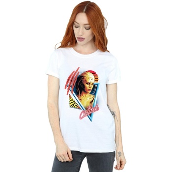 Abbigliamento Donna T-shirts a maniche lunghe Dc Comics Wonder Woman 84 Retro Cheetah Design Bianco