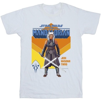 Abbigliamento Uomo T-shirts a maniche lunghe Disney The Mandalorian Jedi Ahsoka Tano Bianco