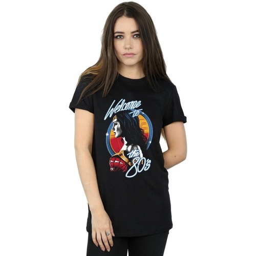 Abbigliamento Donna T-shirts a maniche lunghe Dc Comics Wonder Woman 84 Welcome To The 80s Nero