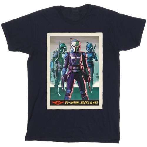 Abbigliamento Uomo T-shirts a maniche lunghe Disney The Mandalorian Bo-Katan Koska and Axe Blu
