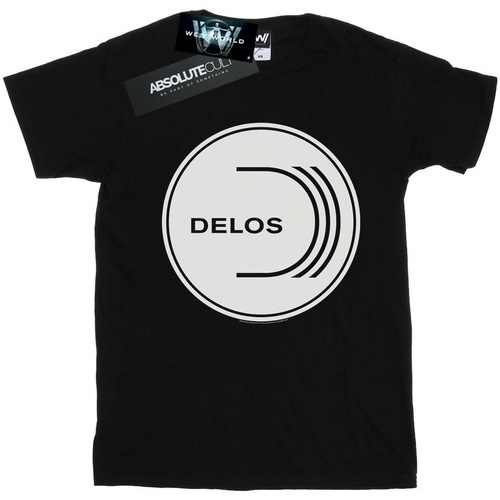 Abbigliamento Donna T-shirts a maniche lunghe Westworld Delos Circular Logo Nero