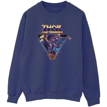 Abbigliamento Uomo Felpe Marvel Thor Love And Thunder Logo Triangle Blu