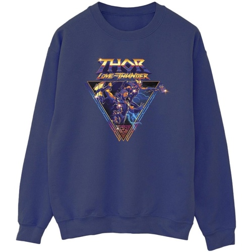 Abbigliamento Uomo Felpe Marvel Thor Love And Thunder Logo Triangle Blu