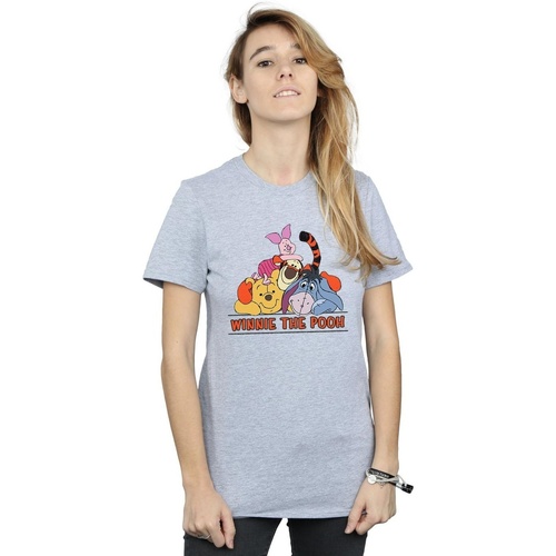 Abbigliamento Donna T-shirts a maniche lunghe Disney Winnie The Pooh Group Grigio