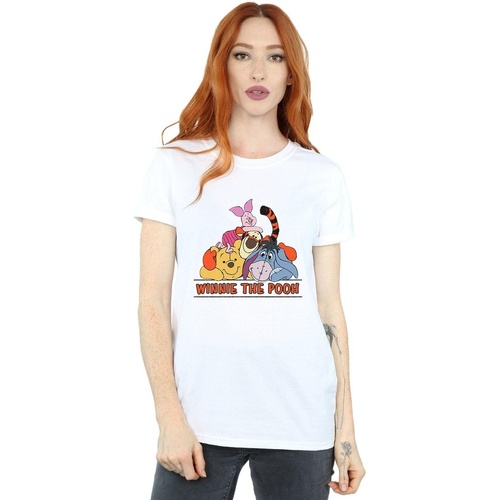Abbigliamento Donna T-shirts a maniche lunghe Disney Winnie The Pooh Group Bianco