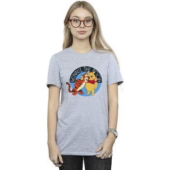 Abbigliamento Donna T-shirts a maniche lunghe Disney Winnie The Pooh With Tigger Grigio
