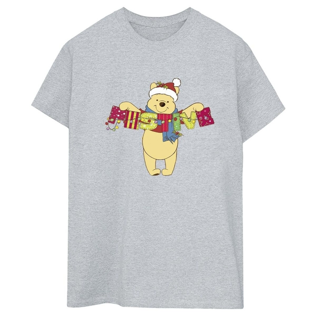 Abbigliamento Donna T-shirts a maniche lunghe Disney Winnie The Pooh Festive Grigio
