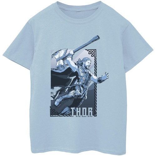 Abbigliamento Bambino T-shirt maniche corte Marvel Thor Love And Thunder Attack Blu