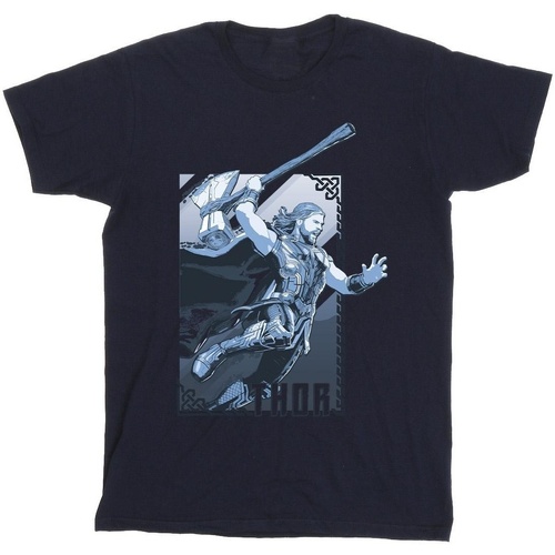 Abbigliamento Bambino T-shirt maniche corte Marvel Thor Love And Thunder Attack Blu
